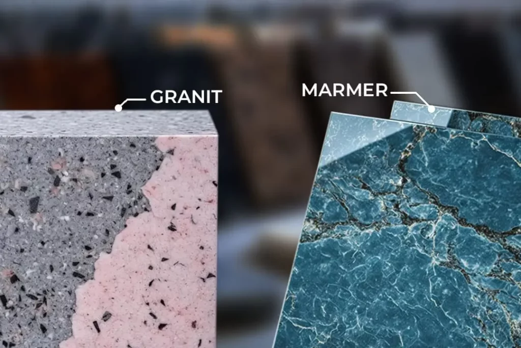 perbedaan motif granit dan marmer