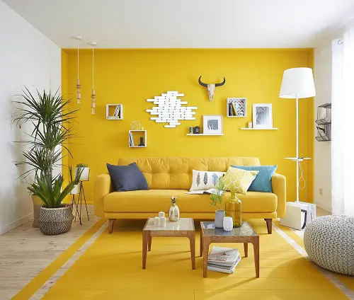 warna cat agar ruangan terlihat terang mewah Kuning Cerah