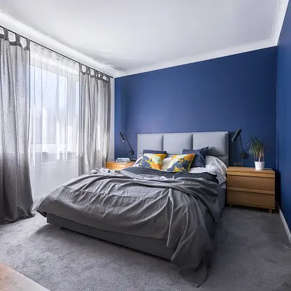 kamar tidur warna warna Cobalt Blue