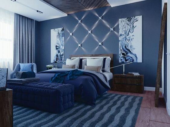 kamar tidur warna Indigo