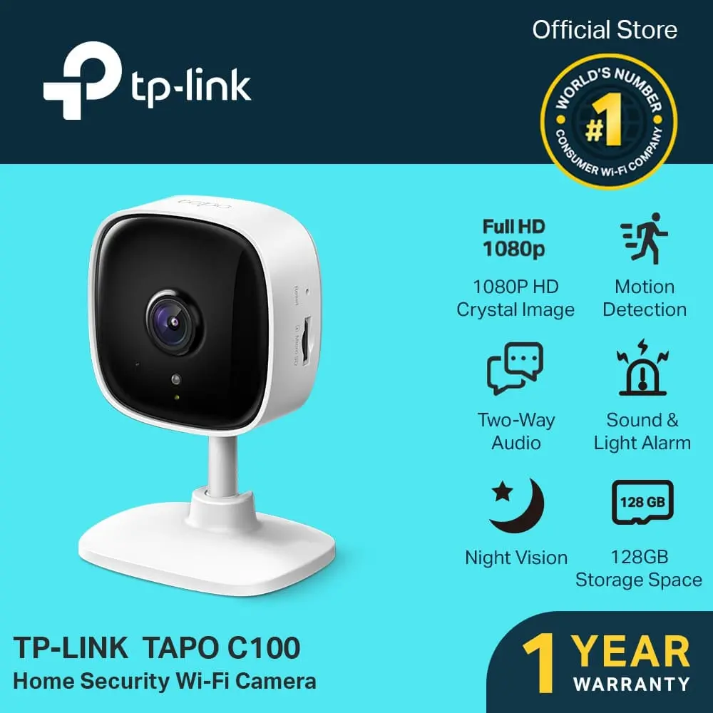 CCTV TP-LINK Tapo C100 Home Security Wi-Fi Camera IP
